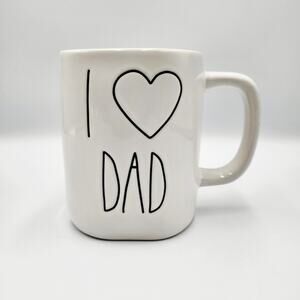 Rae Dunn Artisan Collection by Magenta "I LOVE DAD" Glazed Ceramic Coffee Mug